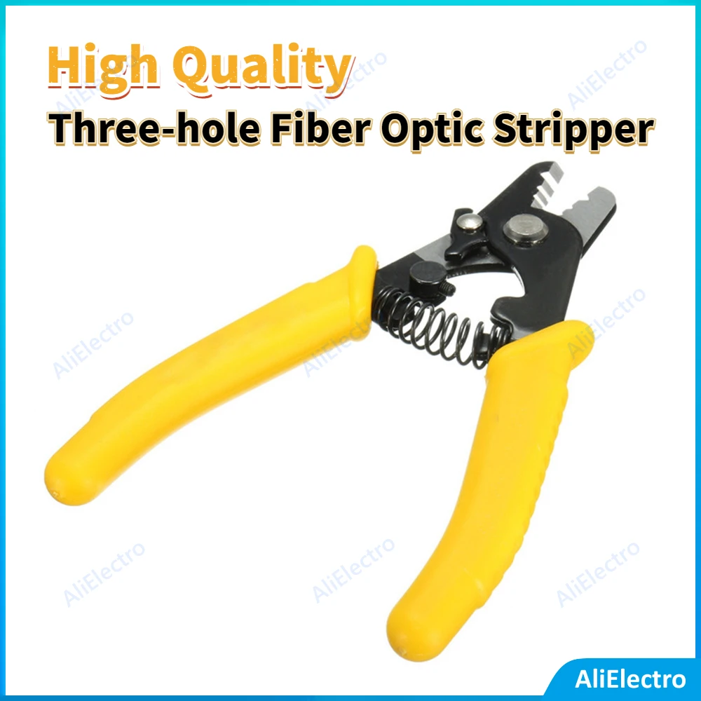 New Three-hole Fiber Optic Stripper 3 Hole Clamp Fiber Stripping Pliers Wire Strip Multifunctional Pliers Hand Tools free ship