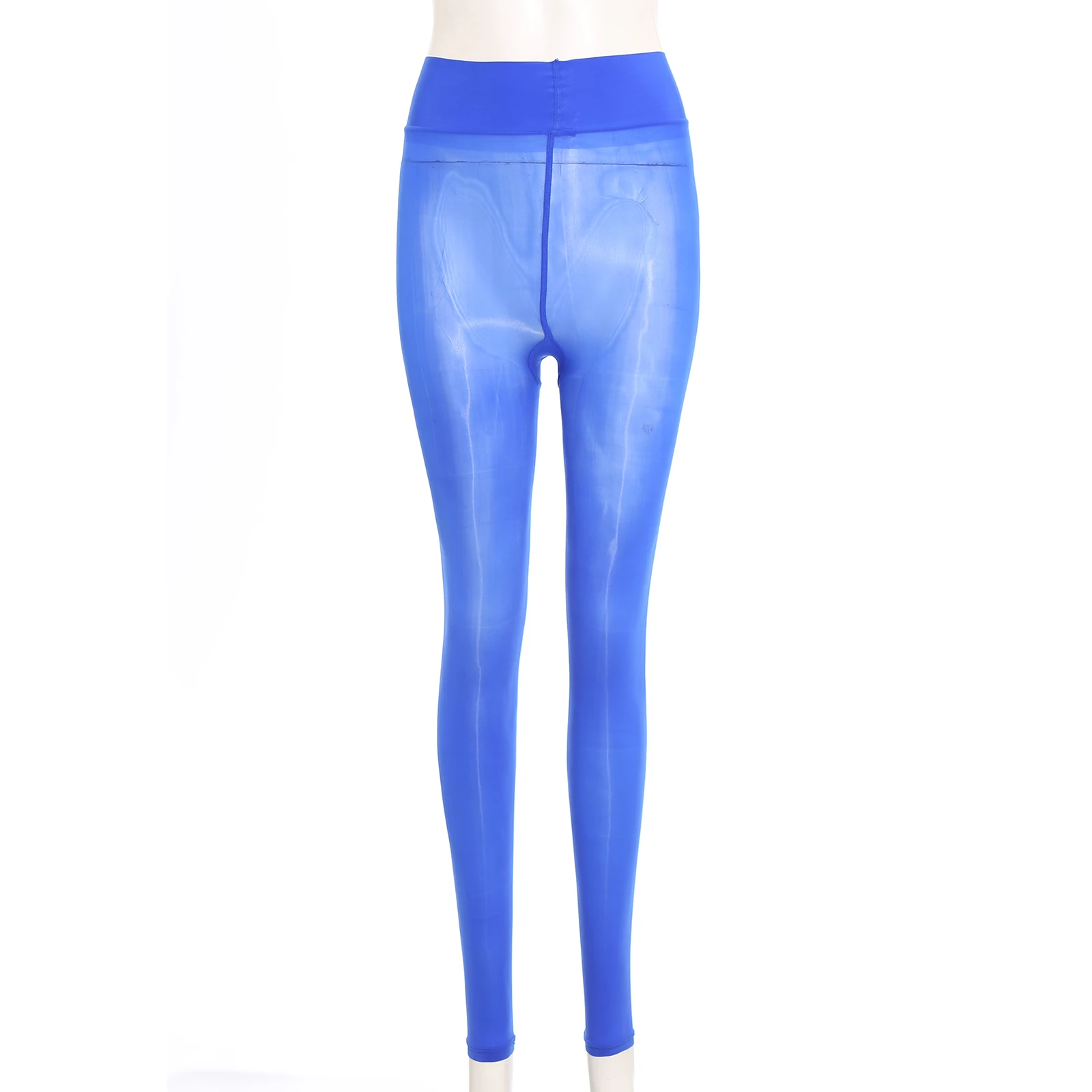 Calças justas de malha pura feminina, ver através das leggings, calças skinny de cintura alta, sexy baselayer para vestido, saia pijamas