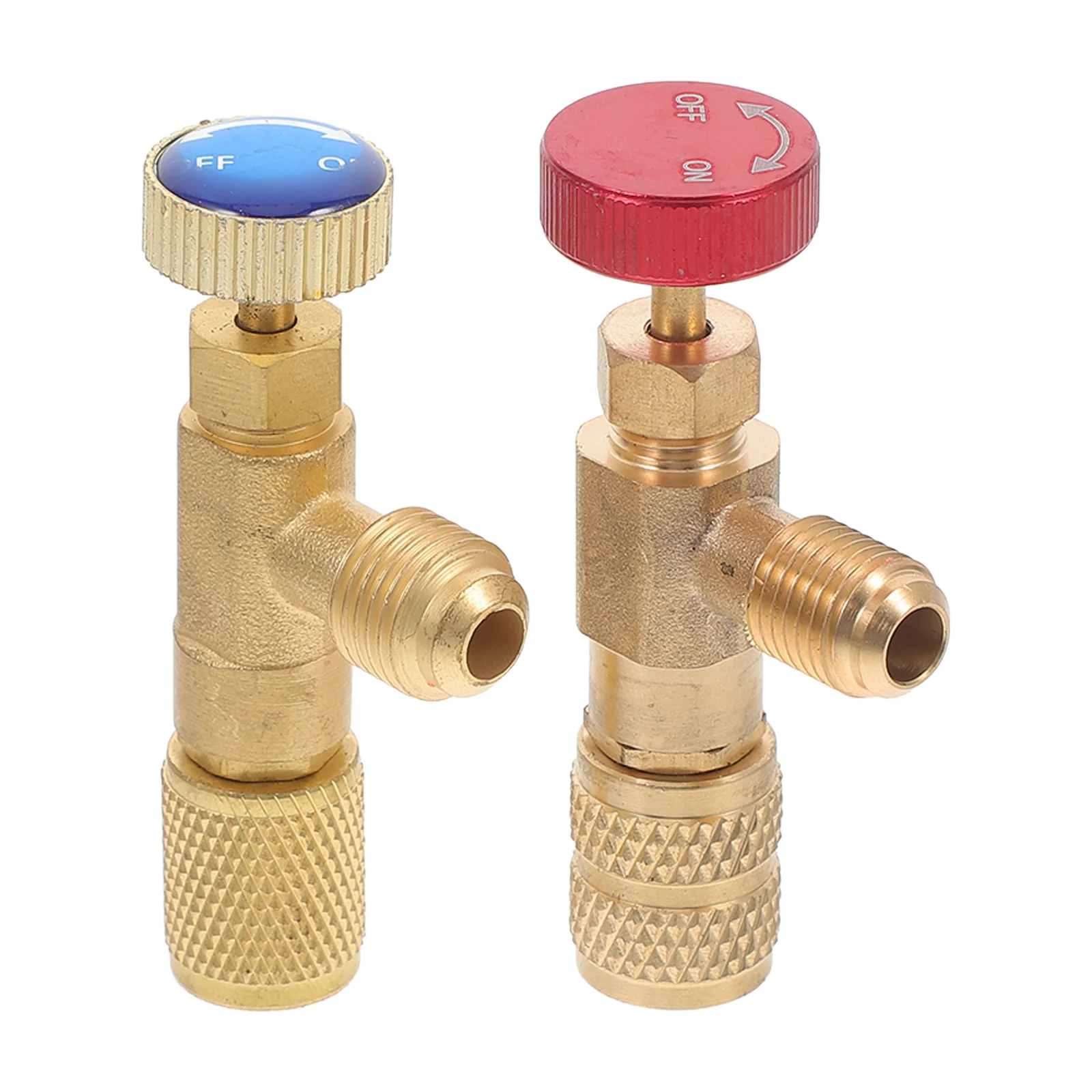 

2 Pcs Car Air Conditioning Connector Refrigerant Valve Core Tool Removal Shut Replacement Charging Refrigeration Adapter