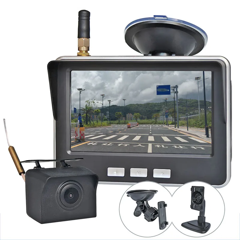 

SMALUCK Wireless 1280x720 4.3inch AHD IPS Car Monitor Rear View Reverse AHD Car Camera for Car Truck Bus RV