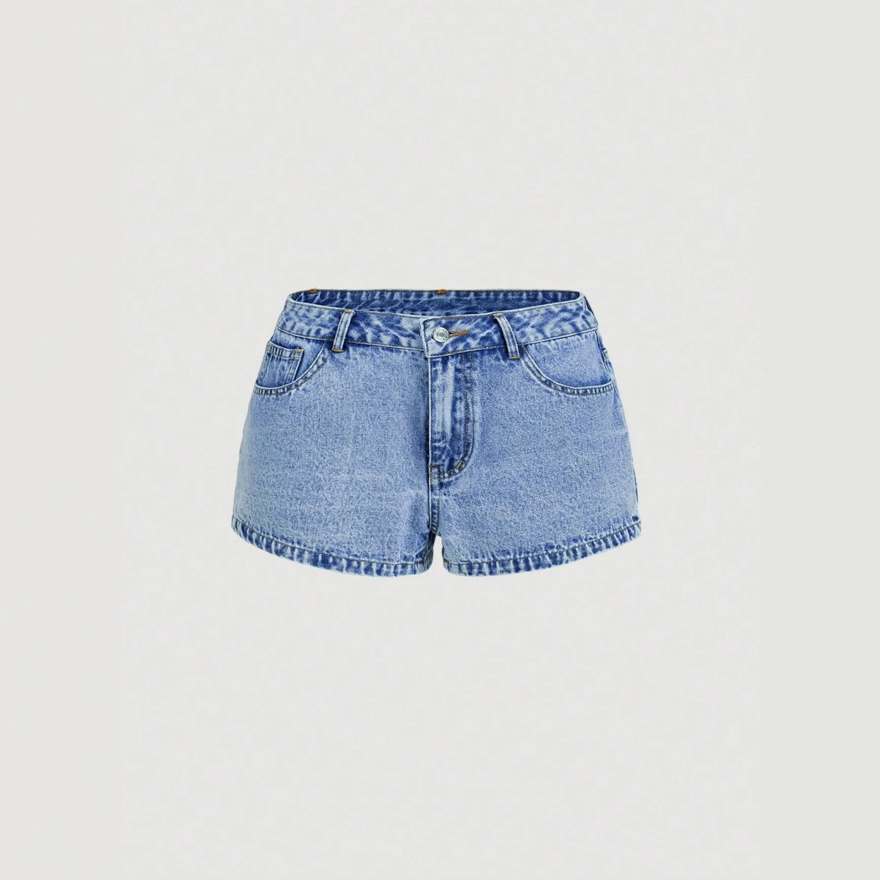 Fashion Cherry Embroidered Low Waist Super Shorts Summer Women's Denim Shorts