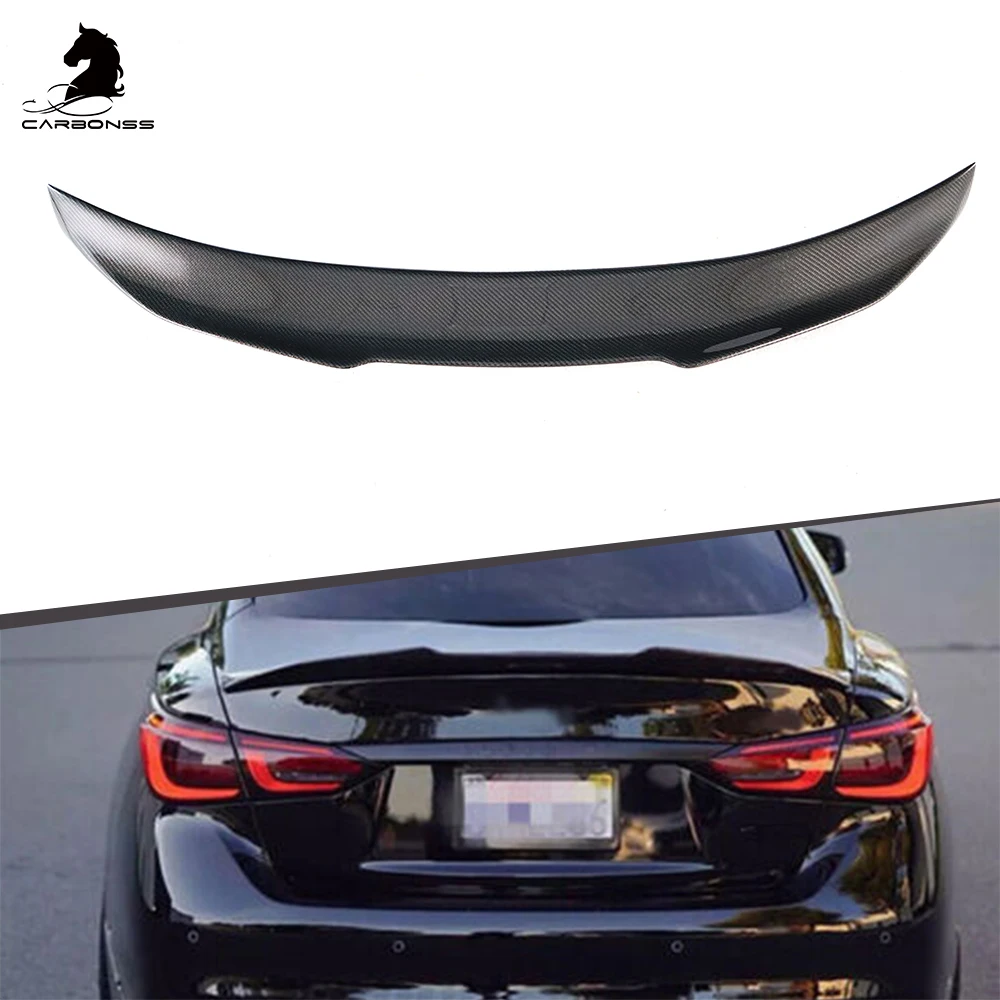 PSM Type Carbon Fiber Car Rear Spoiler For Infiniti Q50