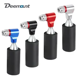 Deemount Bicycle CO2 Cartridge Inflator Head Fits Schrader N Presta Cycling Air Inflation Mini Hand Pump Nozzle