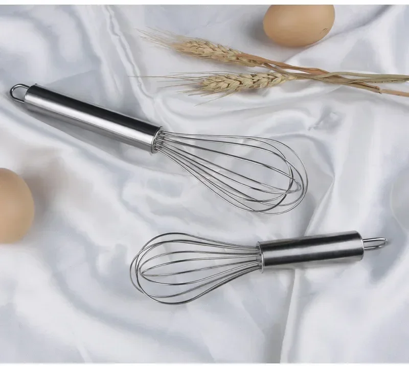 6/8/Zoll Edelstahl Ei Rühr ballon Schneebesen manuelle Eier schläger Mixer Küche Back utensilien Sahne Butter Schneebesen – Detail 6