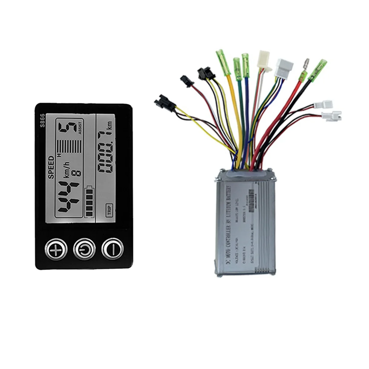 

ABYB Electric Bicycle Scooter Controller LCD-S866 Meter Set Ride Control Display Gear