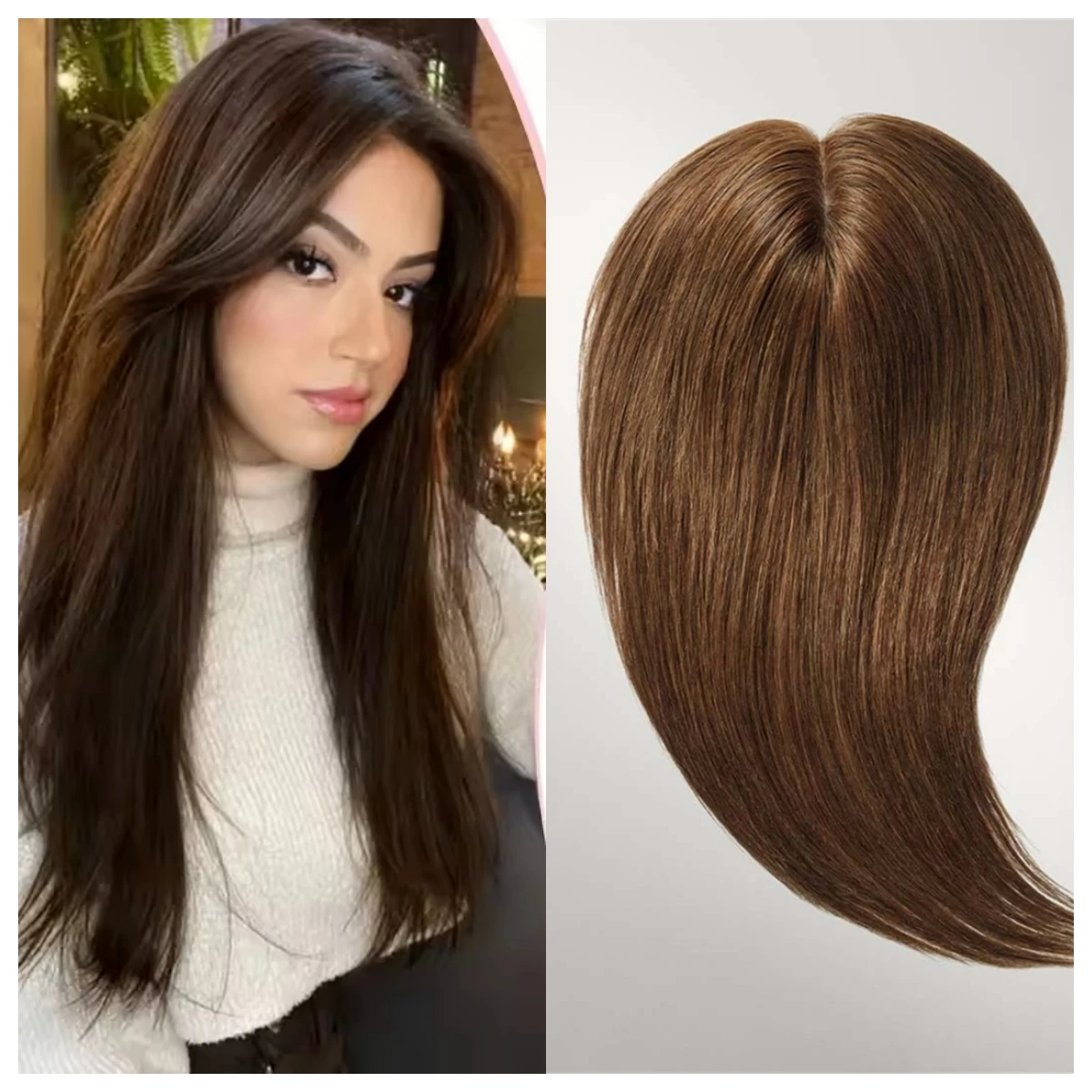 

Woman Topper Human Hair Toupee for Women Natural Straight Chinese Cuticle Remy Hair Pieces