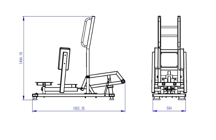 2023 nuova attrezzatura da palestra in piedi Leg Abductor leg extension hip thrust machine