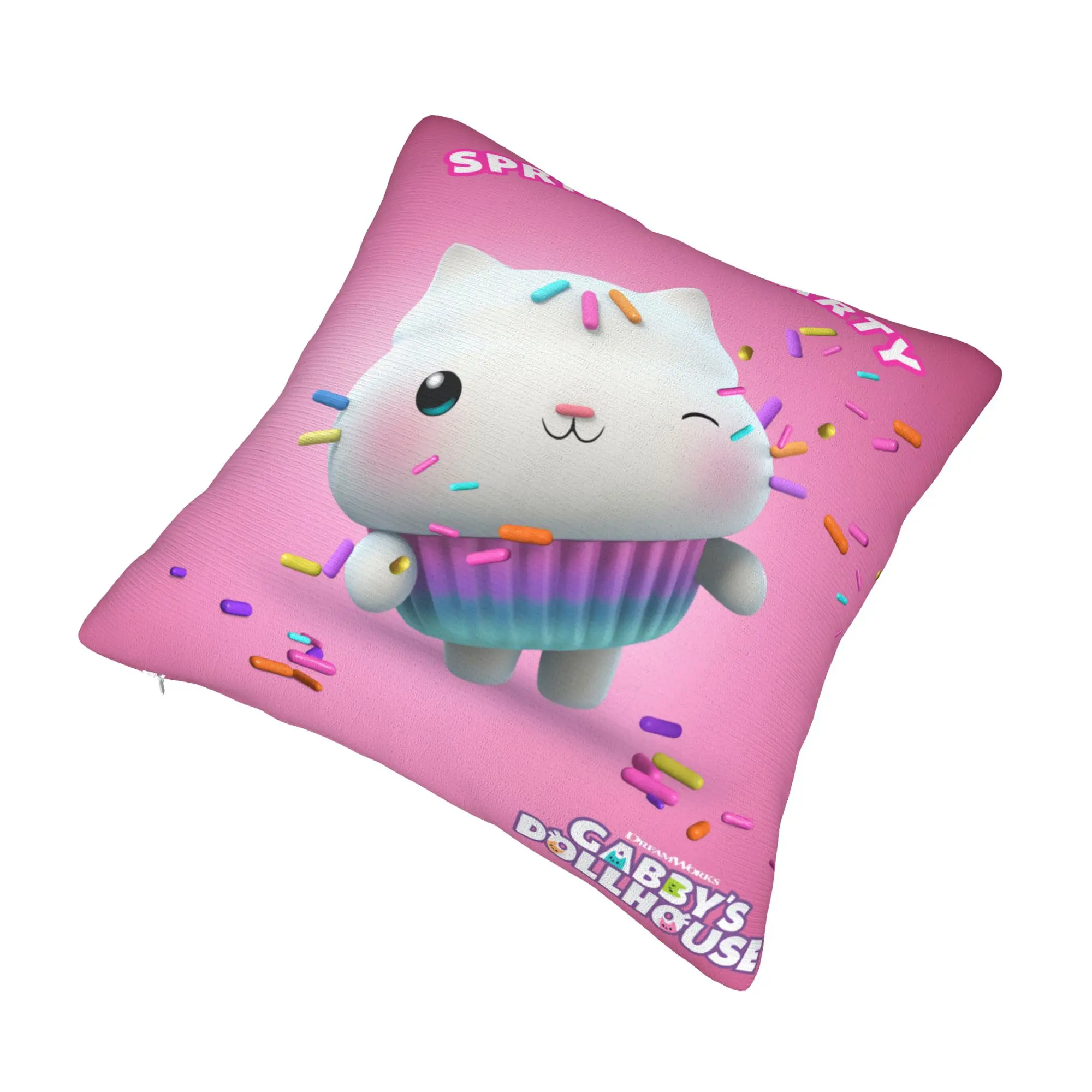 Gabbys Dollhouse Gabby Cats Luxury Throw Pillow Cover Decoration Cakey Cat Chair Cushion