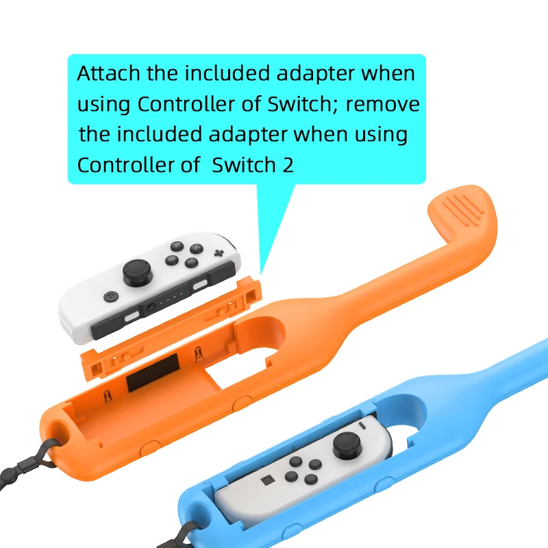 Golf Club for Switch2 & Switch1 Joy-Con Golf Grip Holder 2 in 1 NS2 Sport Game with wrist strap higher security Game Accessories