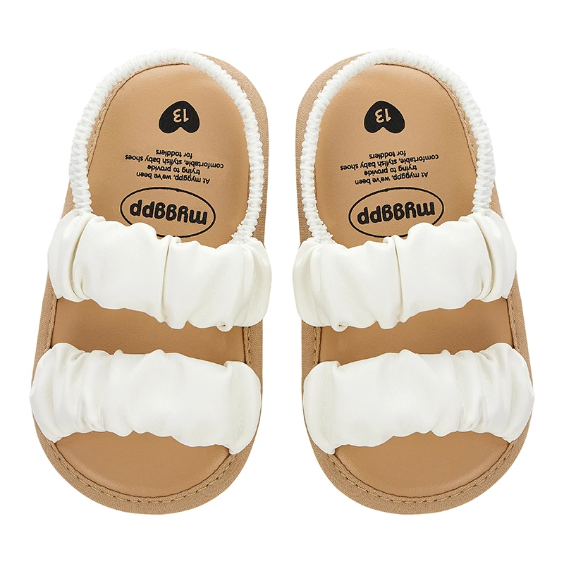 Adorable Baby Girls Summer Sandals with Non-Slip Sole and Sparkly Bowknot Infant Princess Shoes for Beach or First Steps