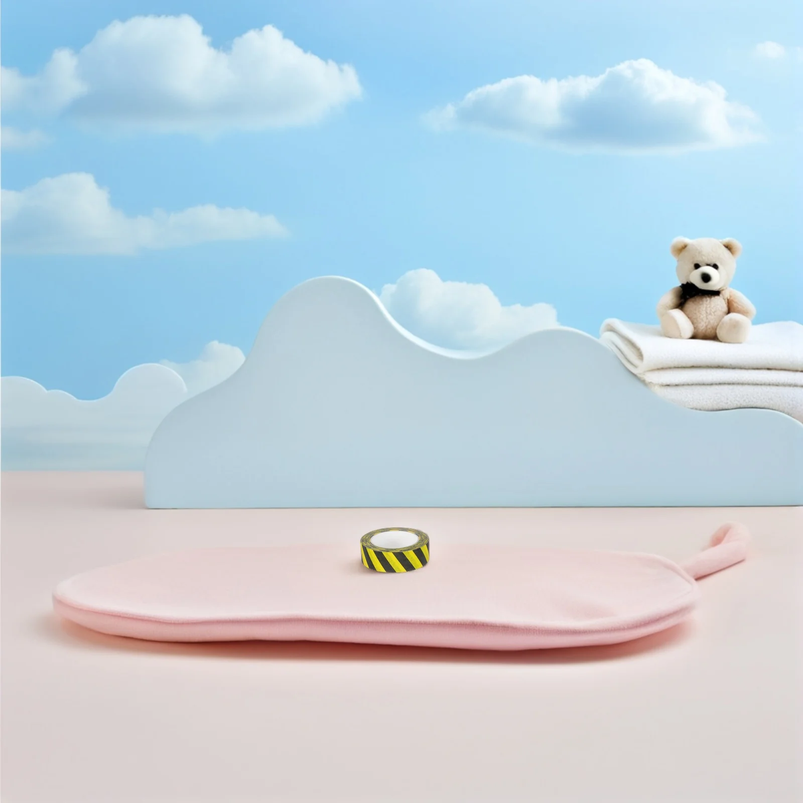 Rollo de cinta de advertencia Micro, Mini cinta de advertencia de tráfico de repuesto, juego creativo, Material seguro, pegatinas versátiles, fuerte adherencia