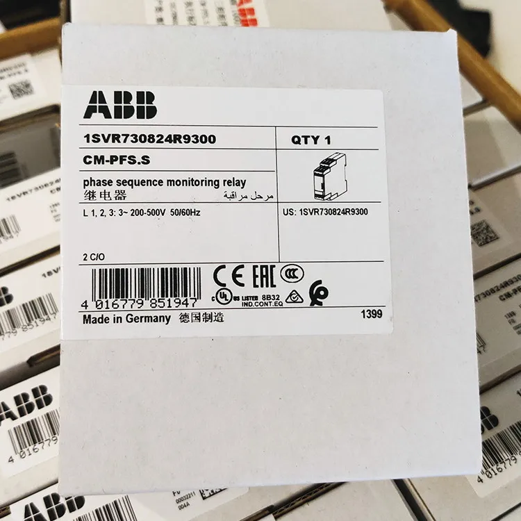 2025 ABB PTC الثرمستور حماية المحرك التتابع CM-MSS.12S 24VAC/DC بقعة حقيقية 1c/o #2