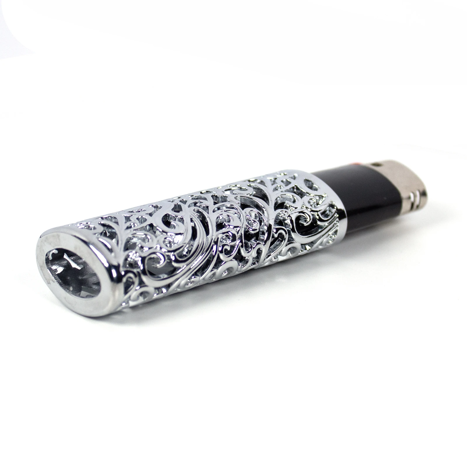 Retro Hollow Out Design Metal Lighter Case Cover Holder For BIC Standard Size Lighters Sleeve Type J6