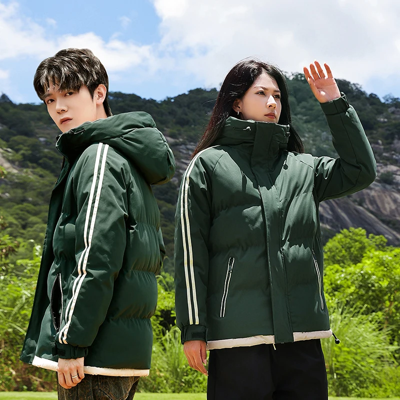 

Free shipping Unisex All Season Parka, Winter Warm Jacket with Detachable Liner, Windproof Rainproof Hooded Outdoor Coat