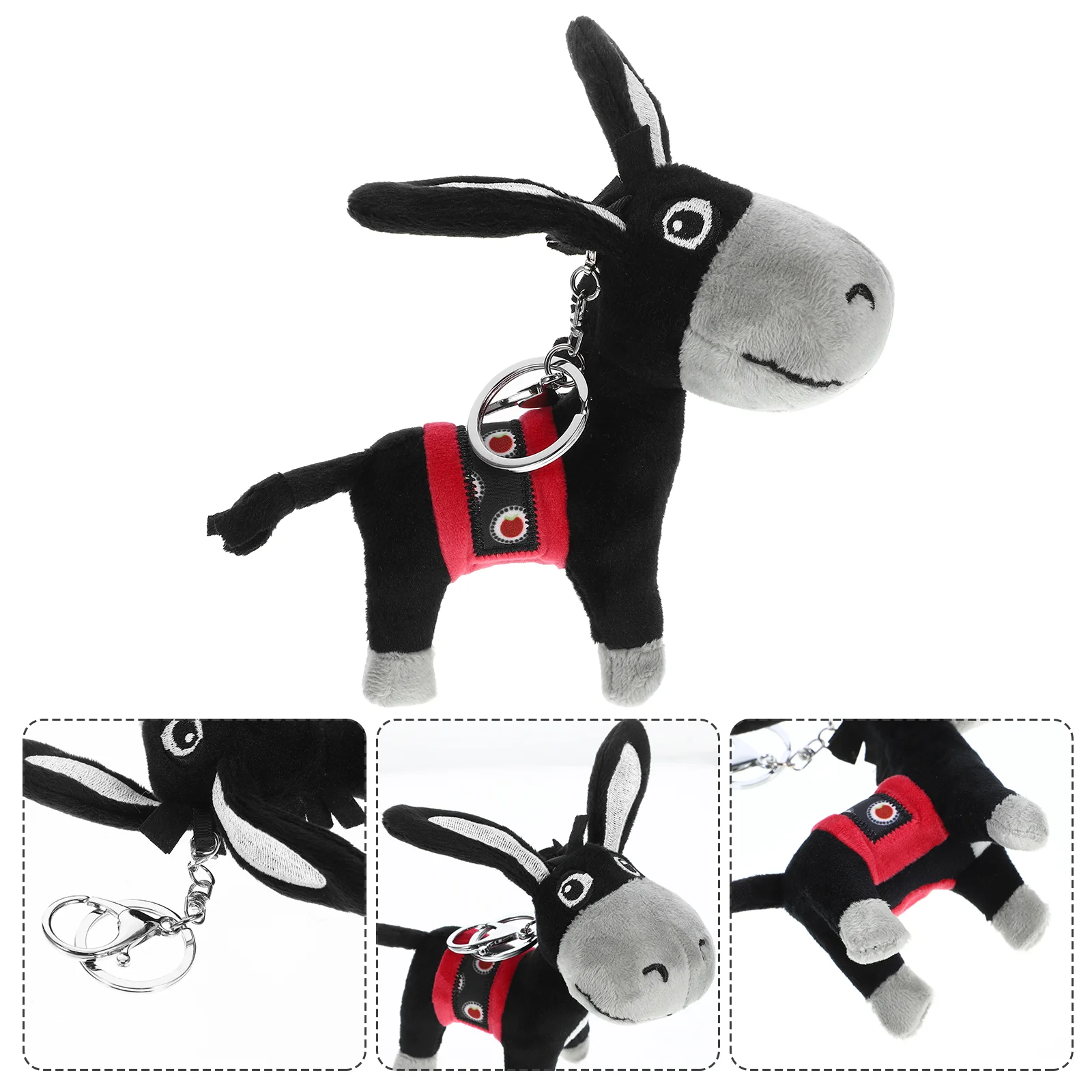 

Plush Donkey Keychain of The Lid Toy Lovely Child Party Bag Fillers for Kids Baby Gift