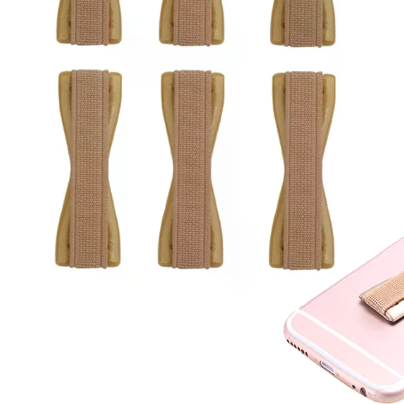 New 6Pcs Self Adhesive Portable Phone Grip Elastic Strap With Base For Smartphone Tablet Universal Holder Stands
