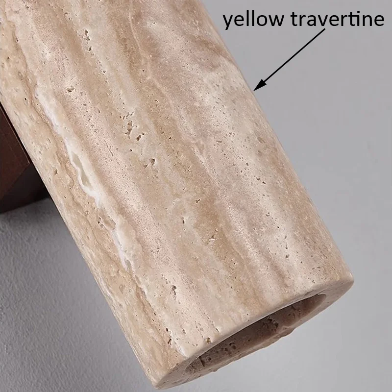 الجوز اللون الأصفر الترافرتين الجدار الخفيفة وابي سابي الطعام غرفة نوم السرير حتى أسفل توهج المحيطة LED الجدار الخفيفة