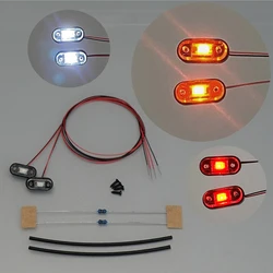 2pcs ABS Plastic Position Lights Side Lamp for 1/14 Tamiya RC Dump Truck SCANIA 770S R620 VOLVO BENZ Arocs MAN TGX LESU Car
