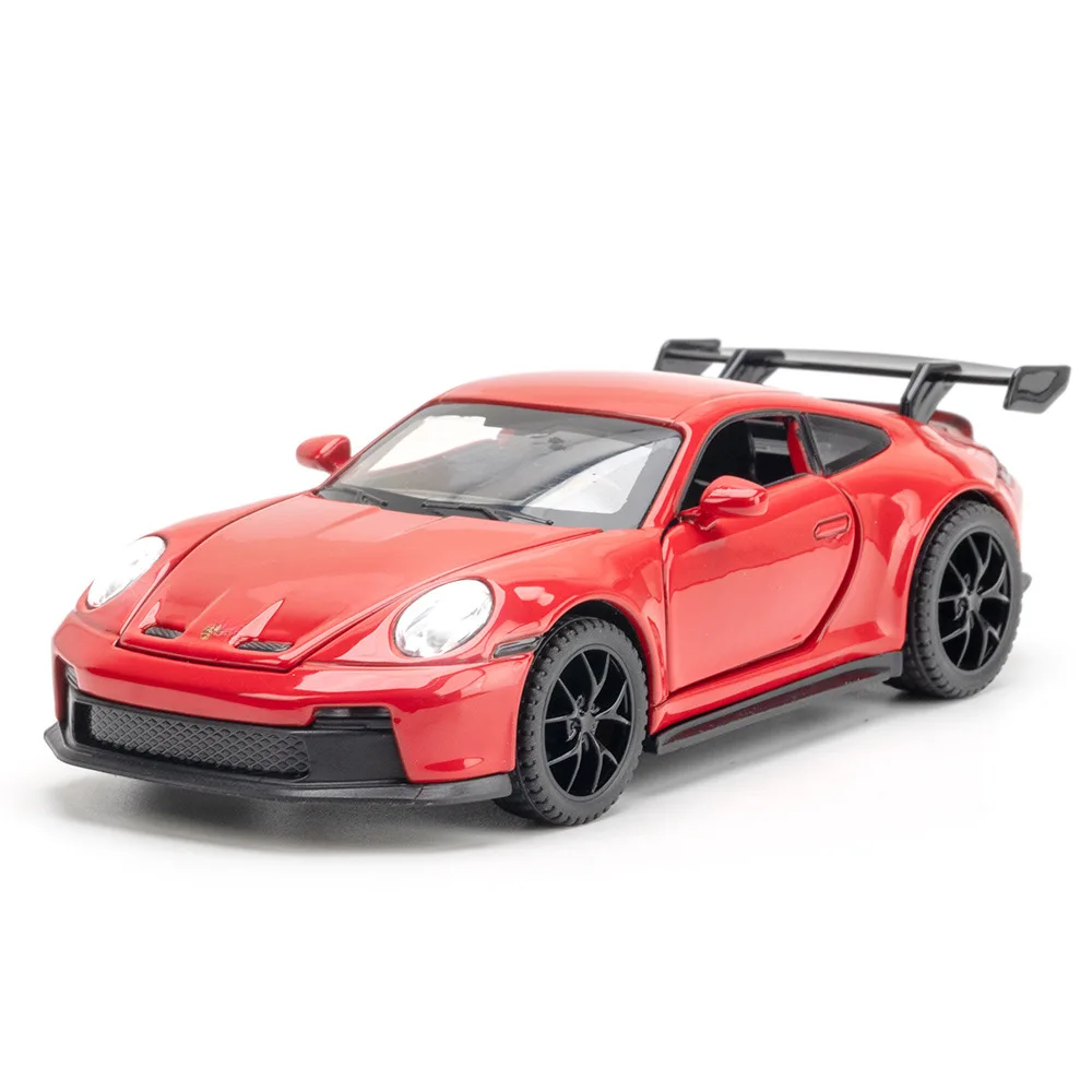 1:32 911 GT3 Panamera, modelo de aleación, juguetes, puertas de coche, sonido abierto, luz, neumáticos de goma para tirar hacia atrás, vehículo de juguete fundido a presión para niños, regalo para niños