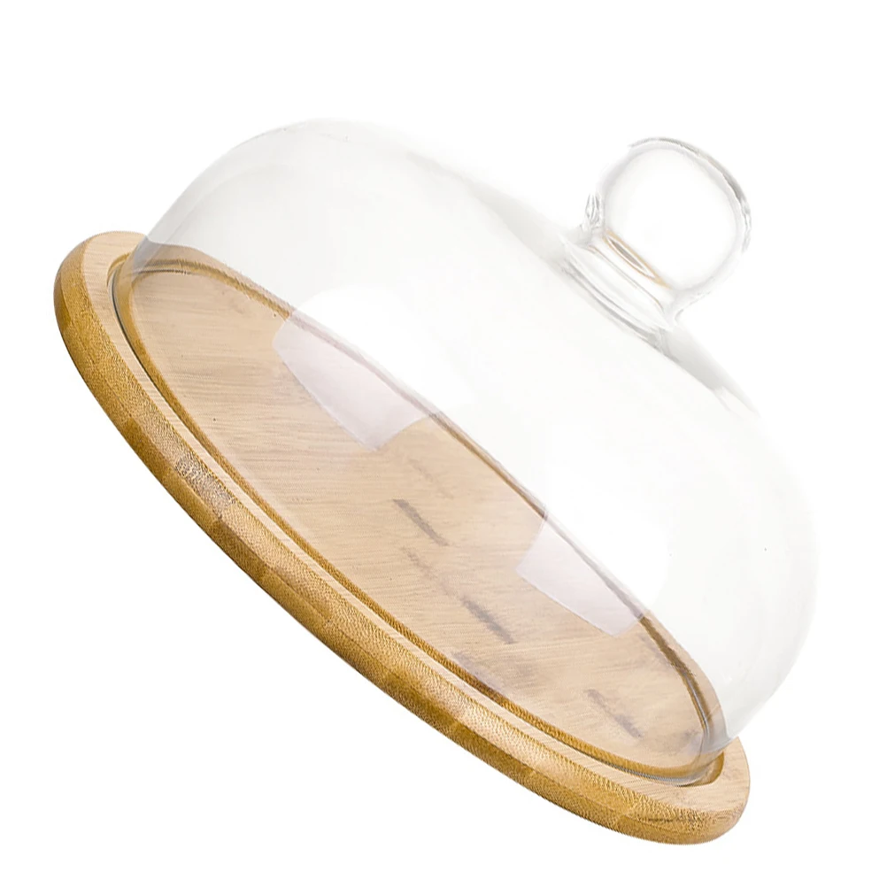 

Cloche À Gâteau Cake Display Tray Dessert Plate with Dome Serving Platter Lid Dish