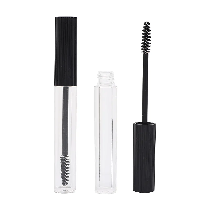 10/30/50 Pcs Black Mascara Tube Empty Pink Lip Gloss Tube Round 4ml Capacity Lip Glaze Bottle