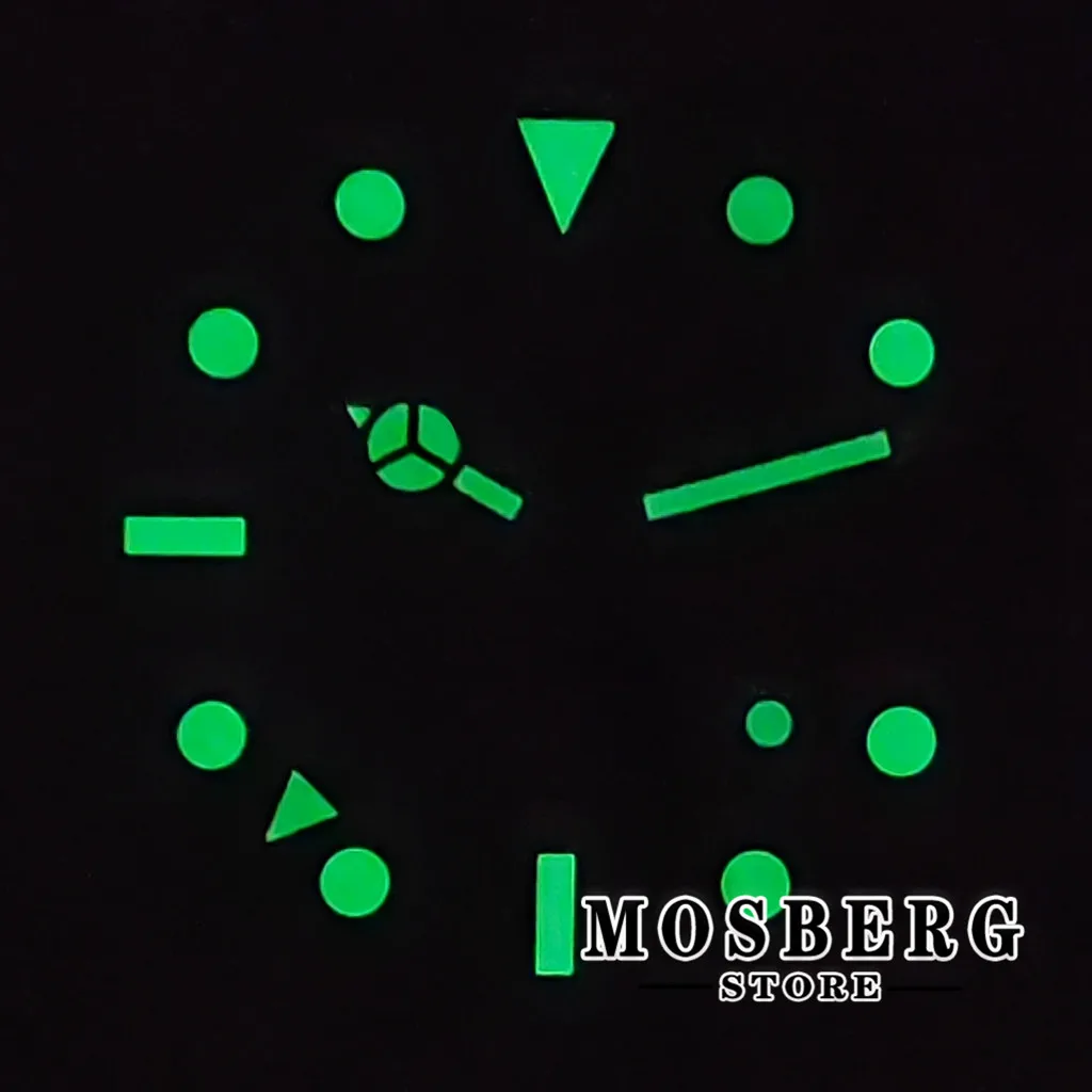 29mm Sterile Watch Dial With Watch Hands Green Luminous Fit NH34 NH35 Automatic Movement Watches Accessories Parts