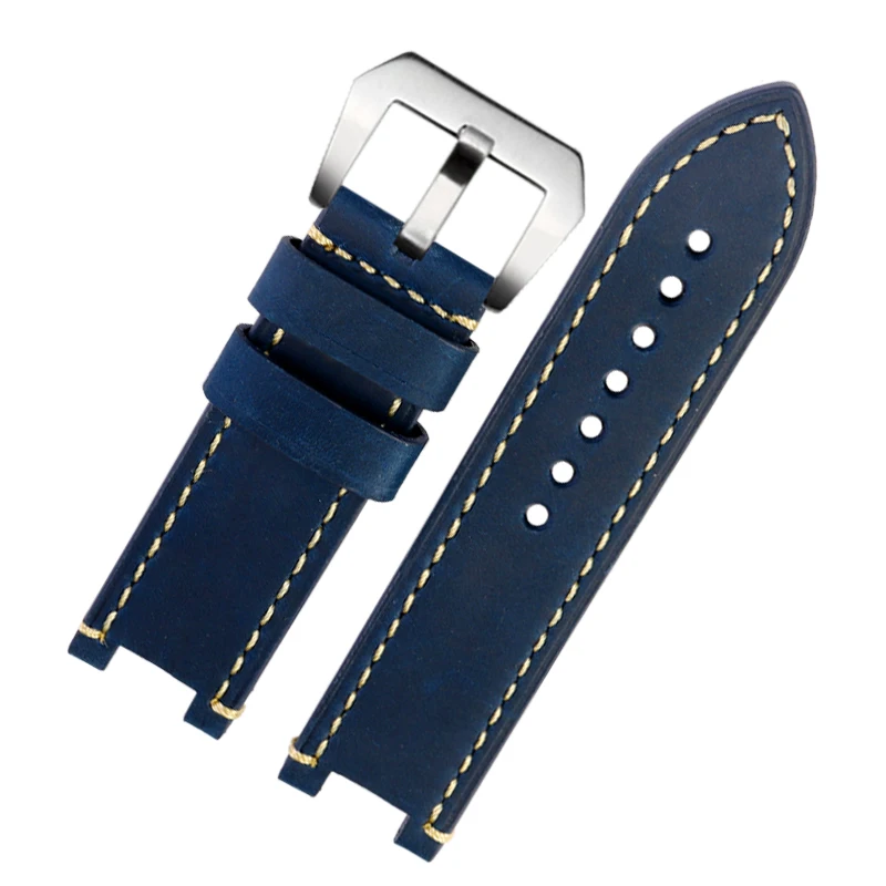 New blue Cowhide Leather Watchband For G-SHOCK Casio GST-B100/S130/S110/S120/W130L/W100/210/W300 Retro Watch Strap Men Bracelet