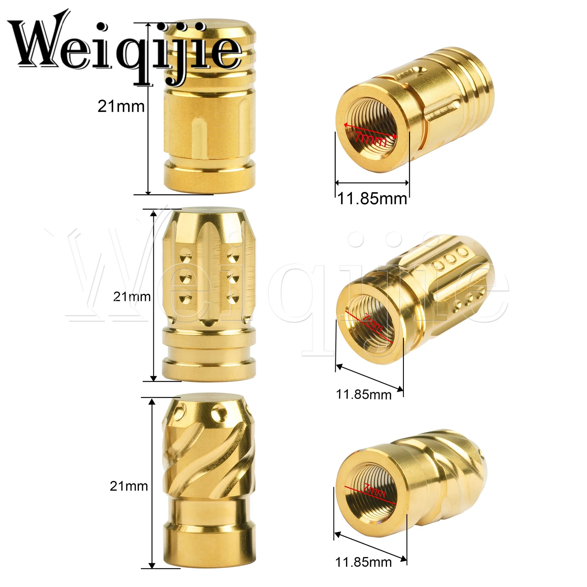 Weiqijie Titanium Alloy Valve Cap Modification Dust Cap Valve Core Cap for Motorcycle Bicycle Modification