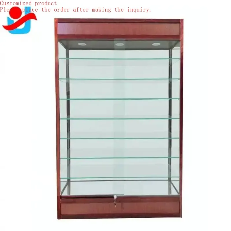

Custom.High Quality Smoke Shop Display Glass Showcase Factory Custom Wholesale Price Glass Display Cabinet showcase