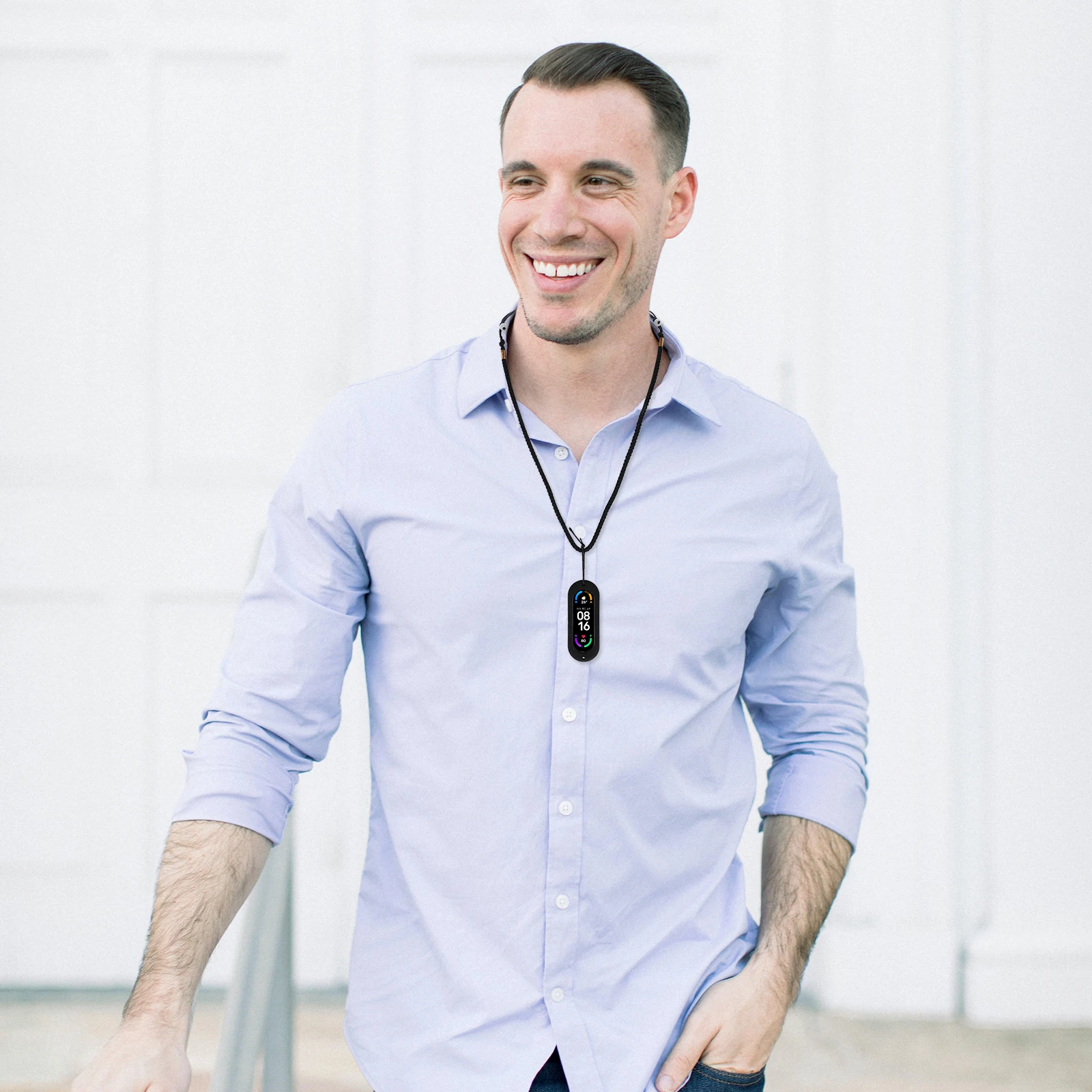 

Силиконовый браслет с двумя отверстиями, защитный чехол, регулируемый ремешок для ожерелья, шнур в стиле ретро, умный браслет, перерыв от царапин