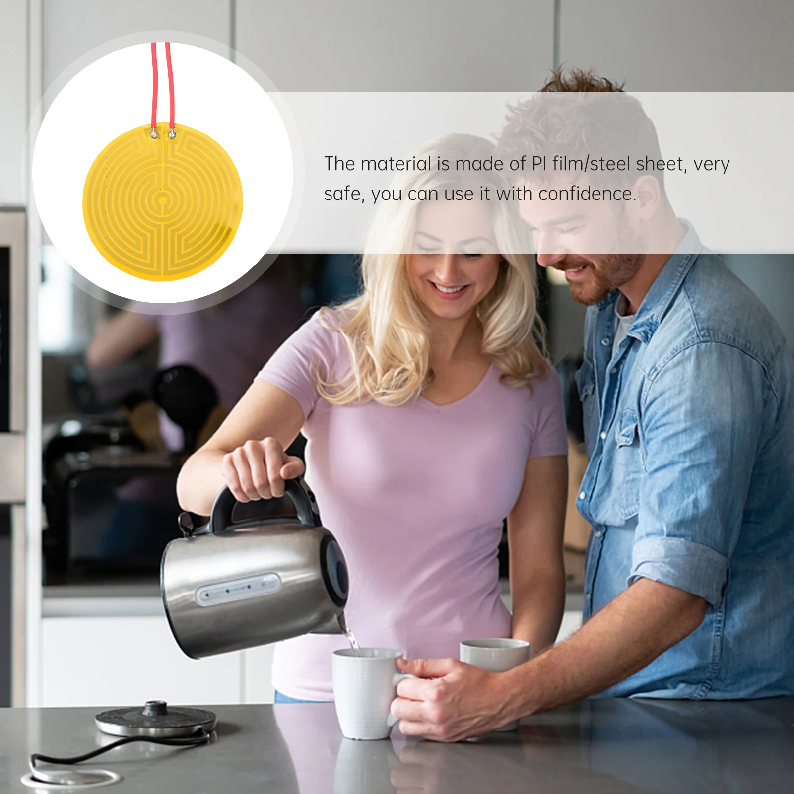 

10pcs Round Pi Heating Sheet Cup Pad Electric Heating Pieces For Diy Vacuum Cup Thermal Insulation Heat Coaster Steel