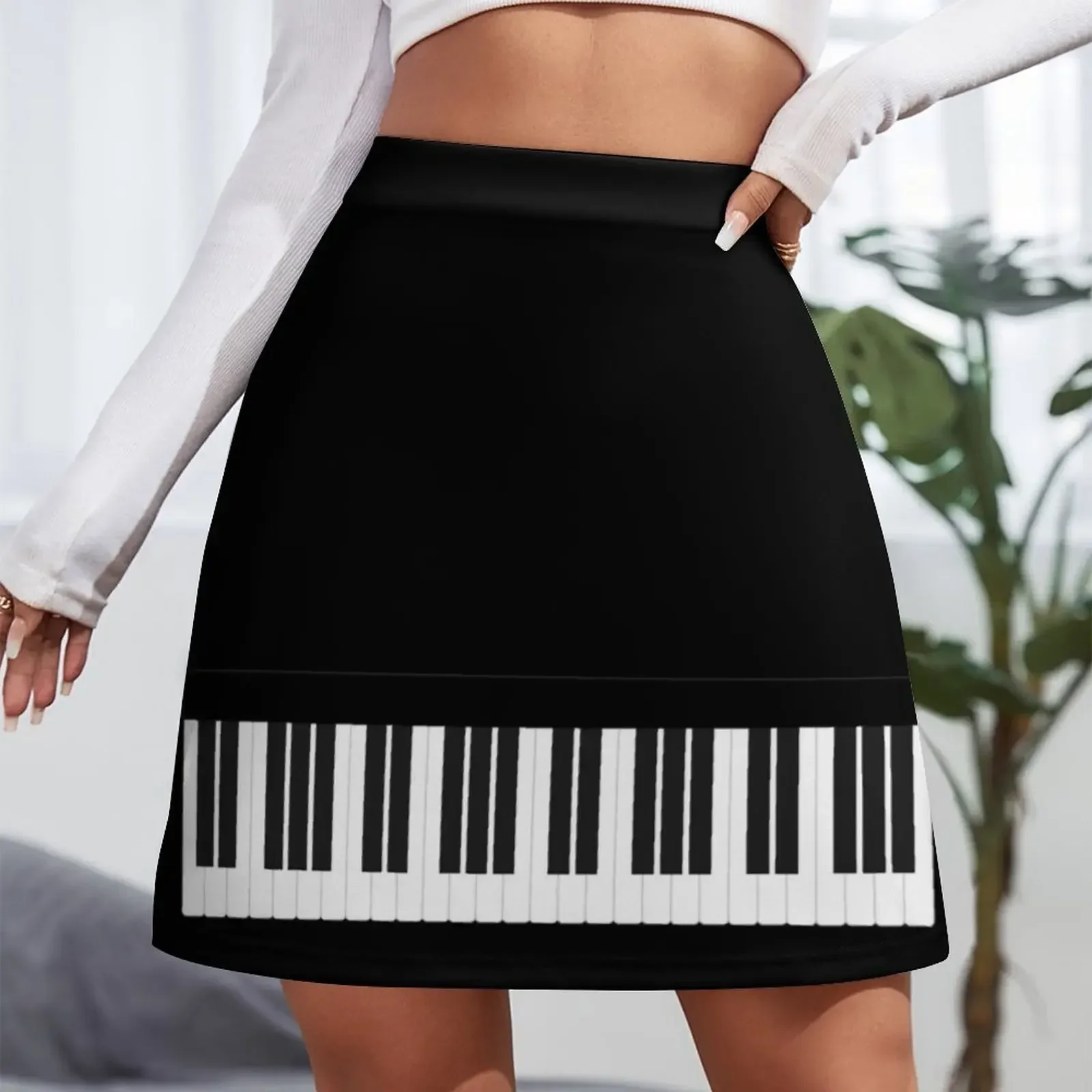 Copy of Piano Keys Mini Skirt short skirt for women Skirt satin fashion