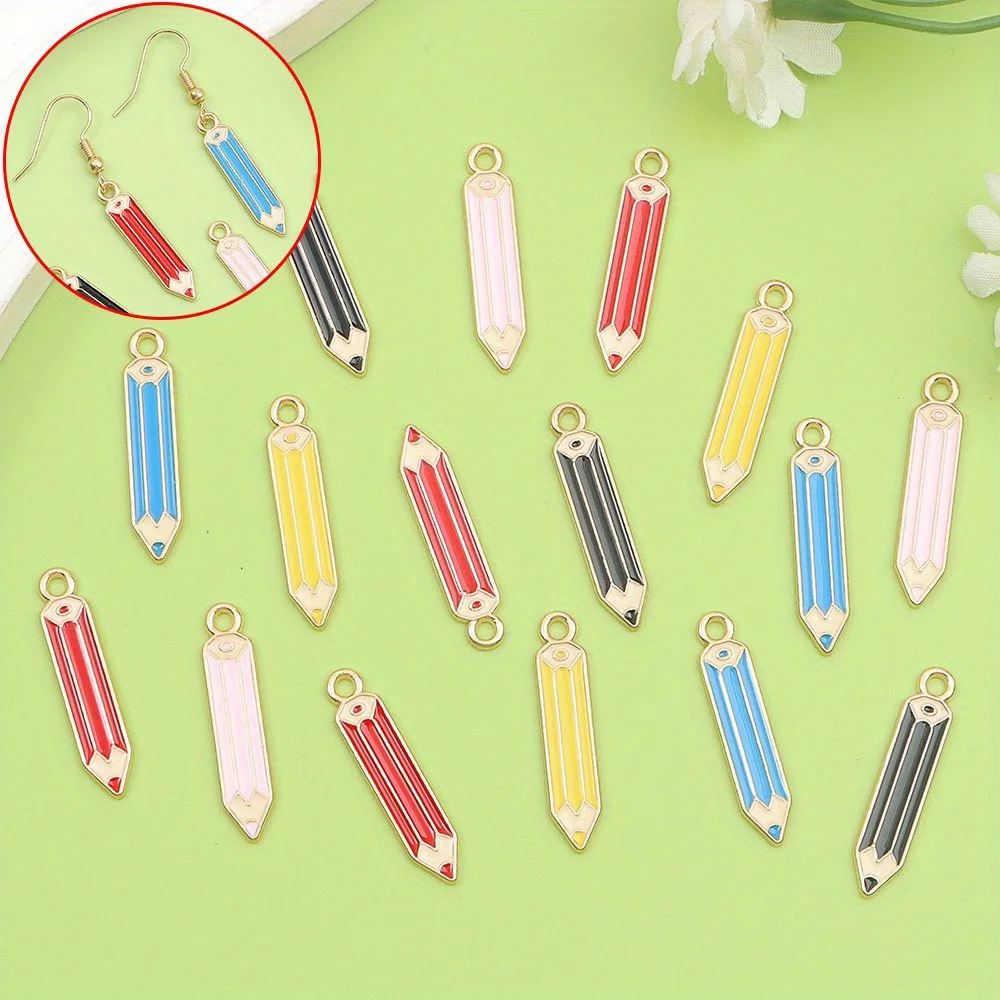 7/14/28pcsMulti-color Pencil Shaped Pendant,DIYBracelet,Neck
