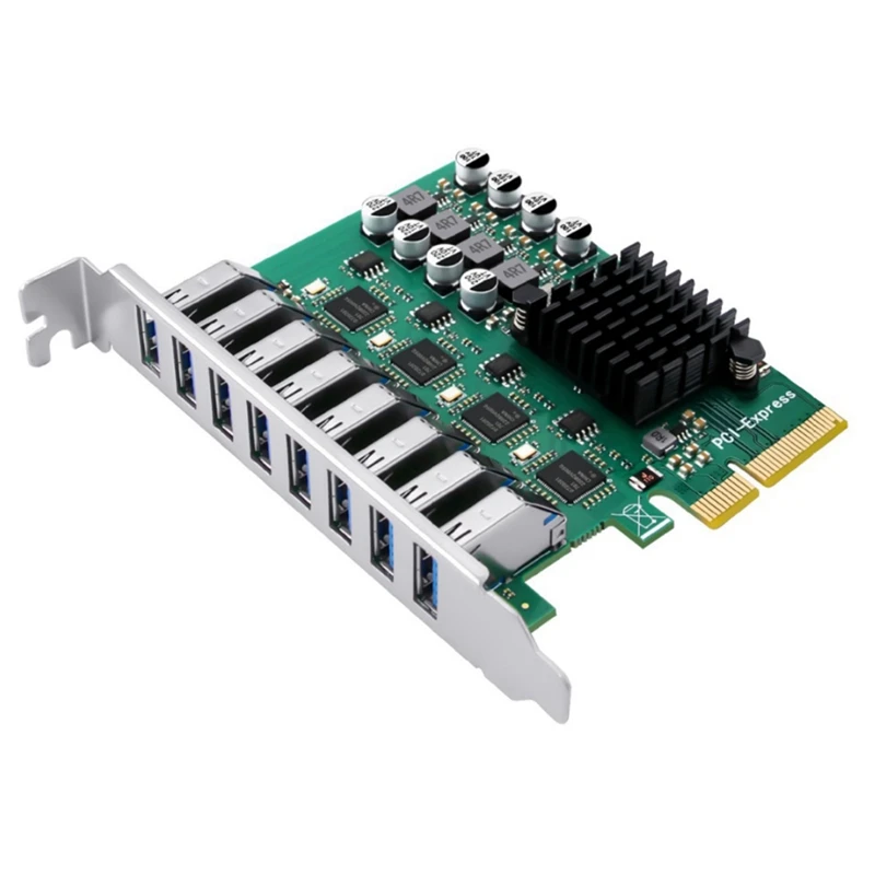 

8 Port USB 3.0 PCI Express Expansion Card PCI-E X4 USB 3.0 Board USB3.0 6Gbps Adapter Controller For Desktop PC