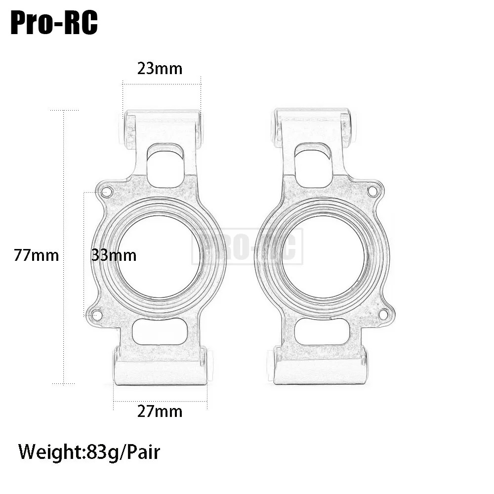 2 Stuks Aluminium Rear Steering Carriers Stub As Hub #7752 Voor Rc Auto 1/5 Traxxas Xmaxx X-maxx 77076-4 77086-4 Upgrade Onderdelen