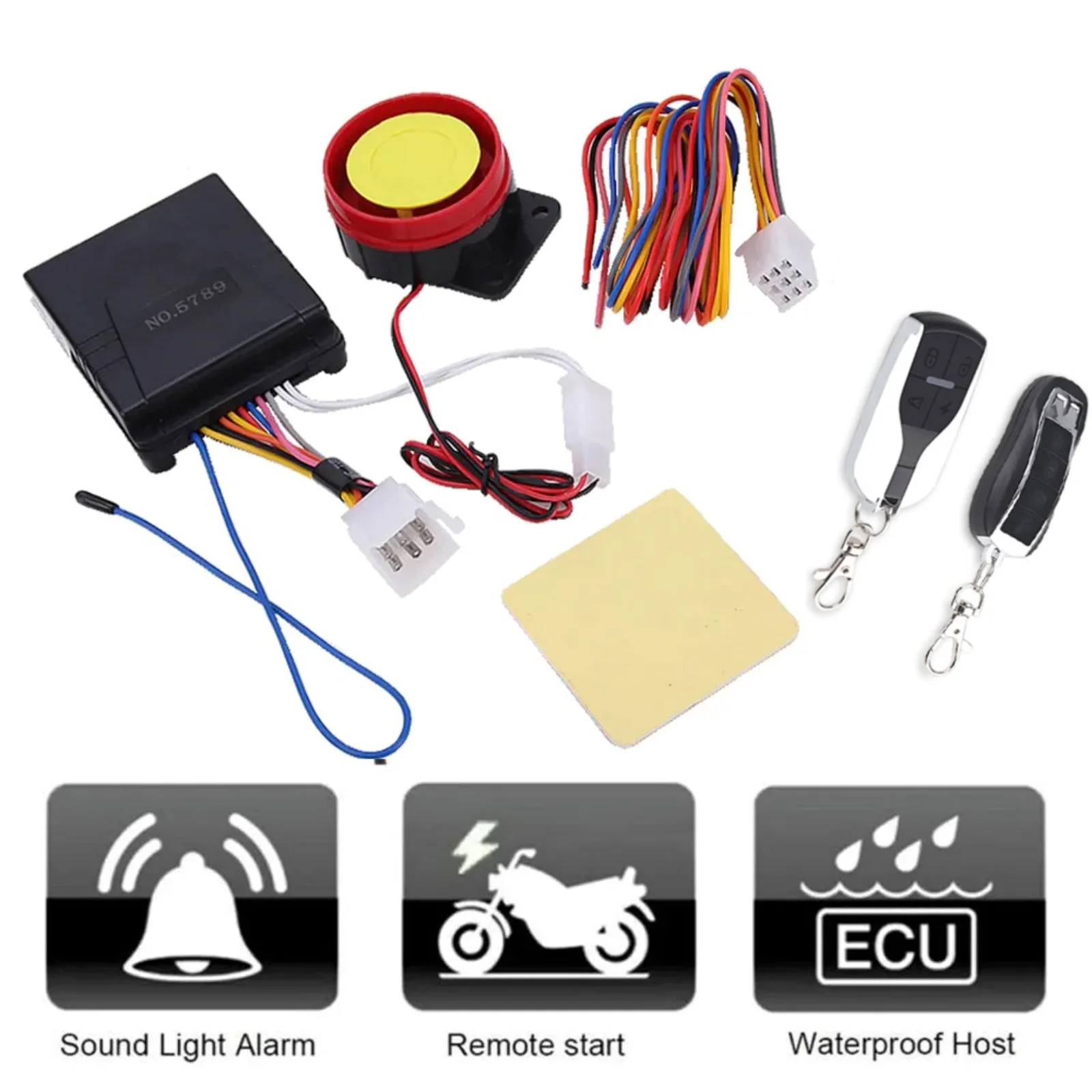 

12V Universal Motorcycle Alarm System Anti-theft Security Remote Control Start Waterproof Anti-theft Alarm For Motorcycle