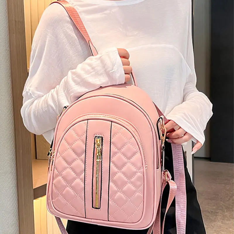 girls fashion backpack mini purse for women New Designer Leather Soft Touch Multi-Function Female Ladies Shoulder Bag