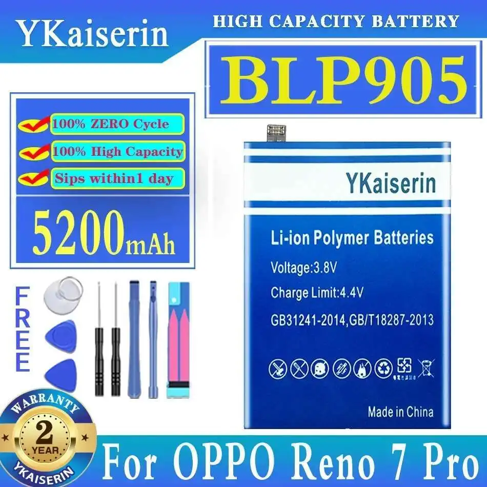 

BLP905 For Oppo Reno 7 Pro Reno7 Environmentally Friendly Mobile Phone Battery High-Capacity 5200Mah