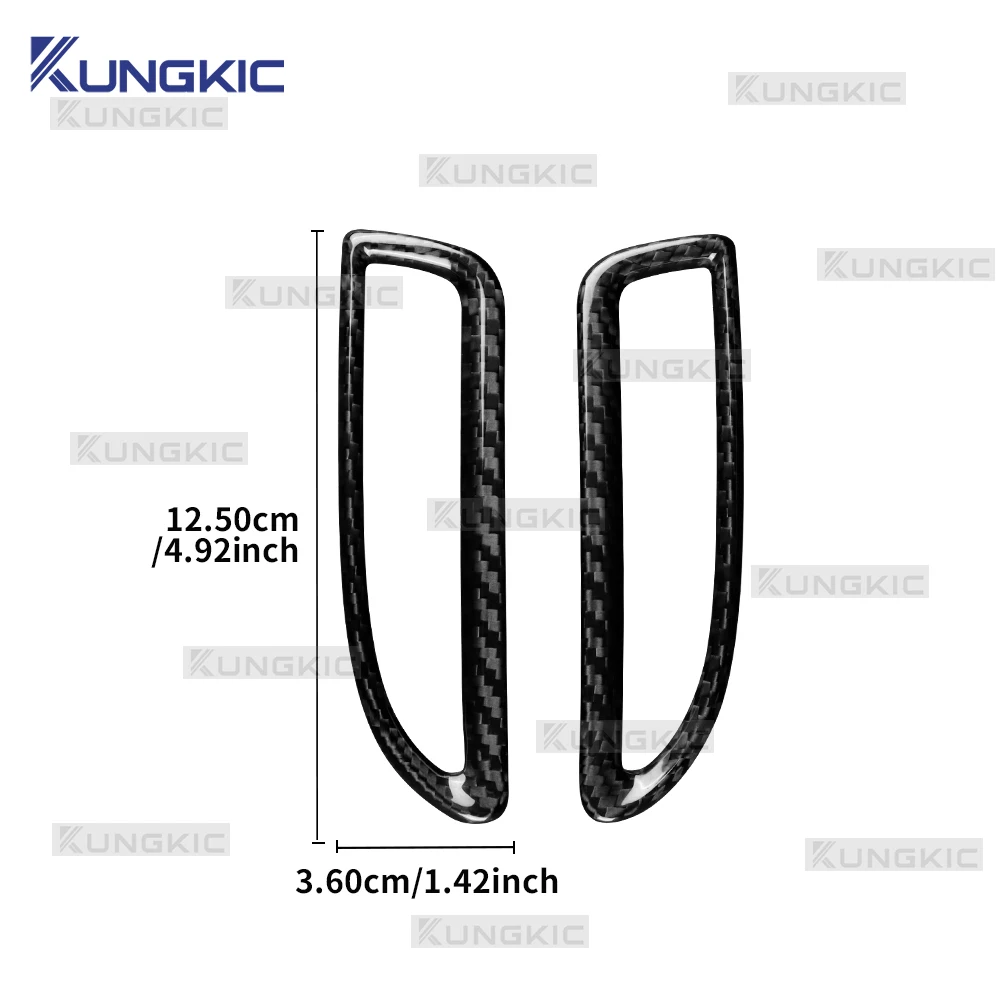 

1Pair Hard Dry Carbon Fiber Car Rear Side Air Intake Frame Sticker For Abarth 595 695 2017 2018 2019 2020 2021 2022 2023 2024