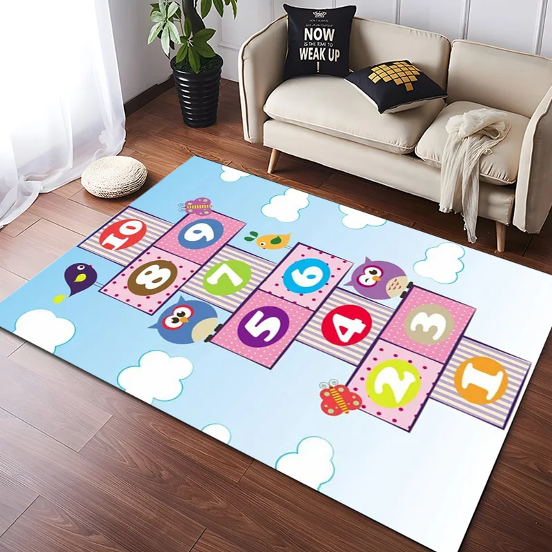 

Cartoon Hopscotch Indoor Parent-child Game Decoration Carpet Bedroom Bedside Children's Number Game Room Decoration Floor Mat