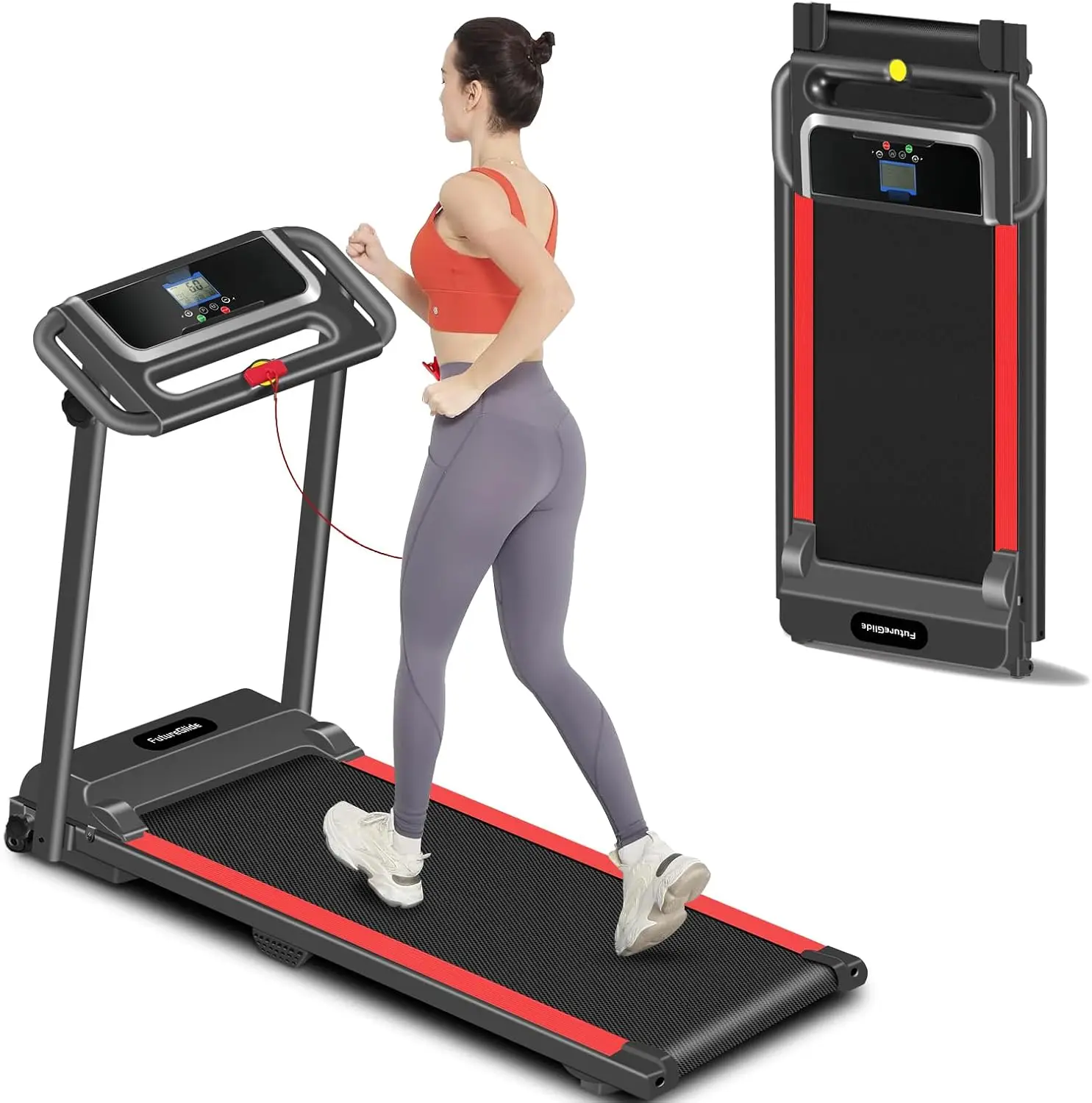 Treadmill, 3.0 HP  Portable Treadmills for Home Small Compact Treadmill 300 LBS Capacity with 12 Preset Programs