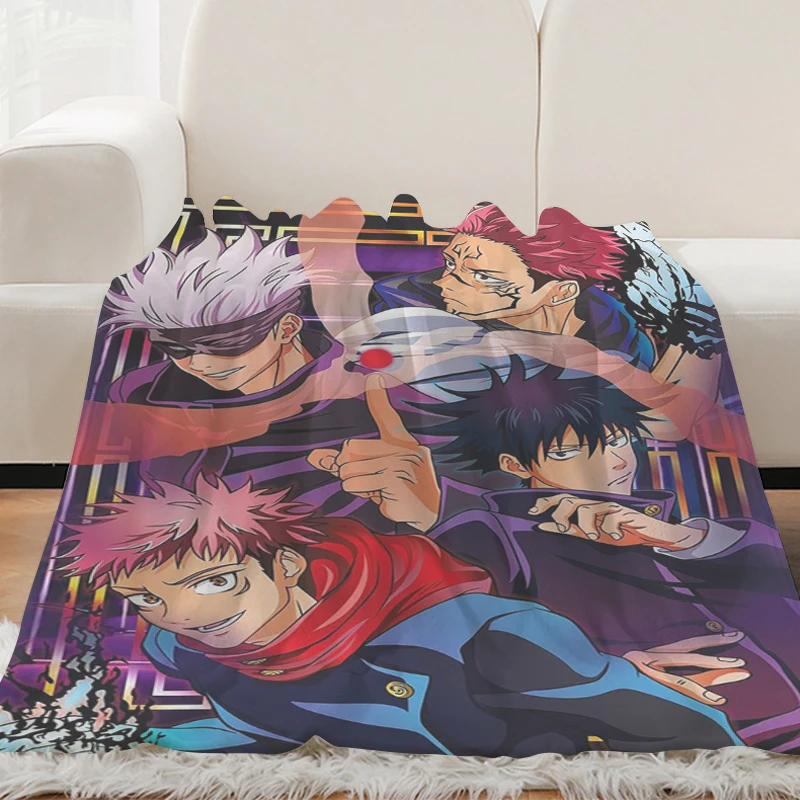 Sofa Blankets H-Jujutsu Kaisens Bed Blanket Microfiber Bedding Fluffy Soft Blankets King Size Blanket Warm Fleece Camping Custom