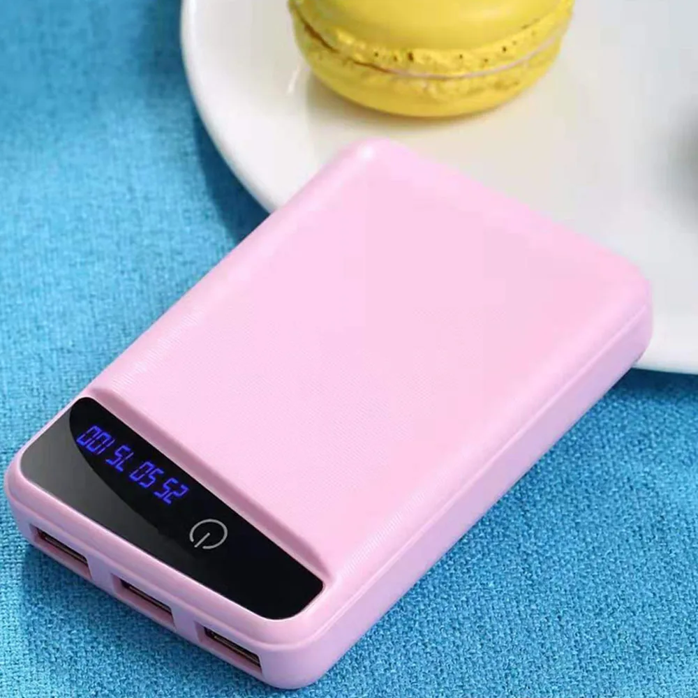 DIY 3*18650 Battery Power Bank Case 3 USB Ports Free Welding Battery Holder Shell No Soldering Storage Box for Phone Charging