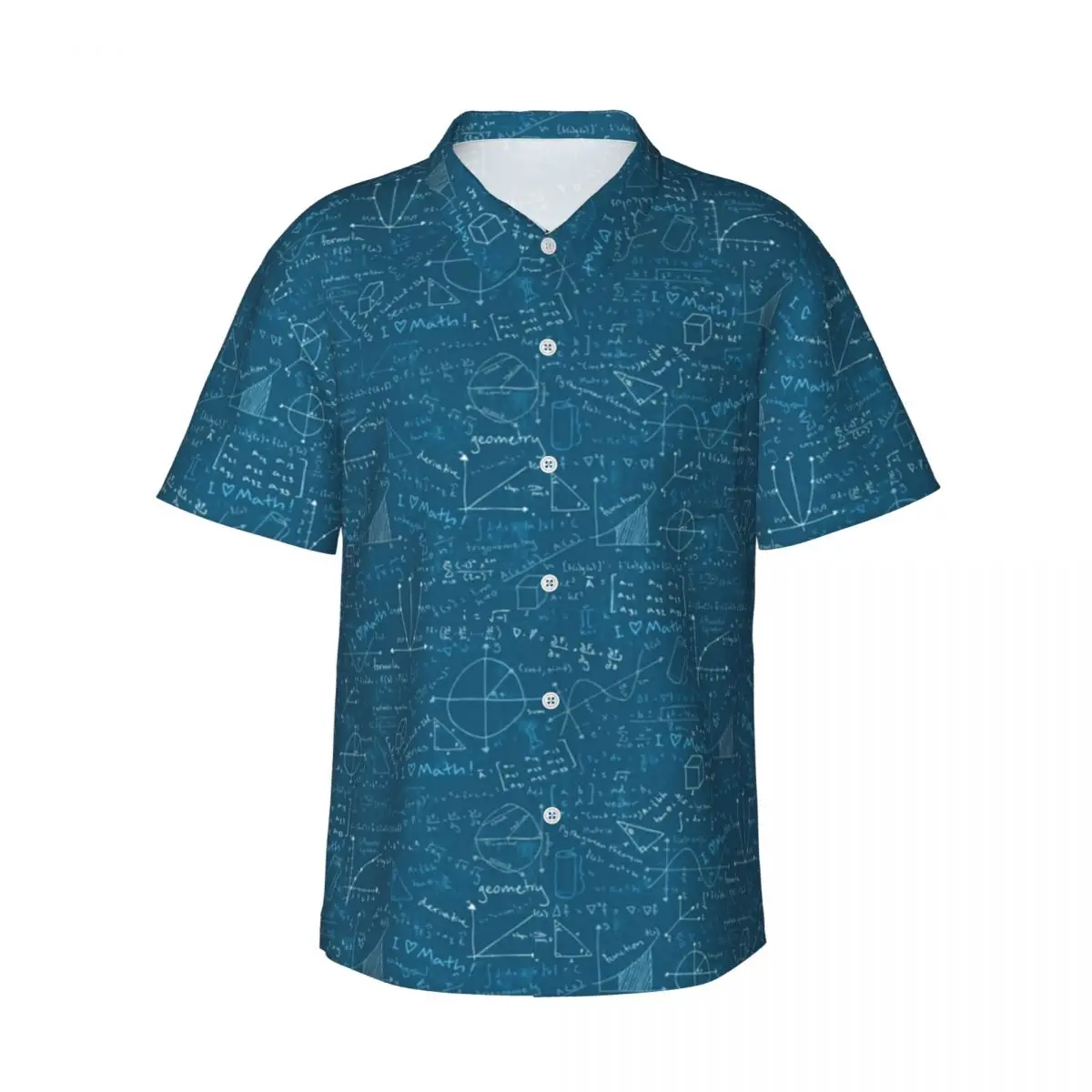 

Math Lessons Hawaiian Shirt Men Beach Pi Day Print Casual Shirts Short-Sleeve Comfortable Design Vintage Oversize Blouses