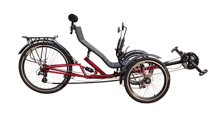 Customized  with rear shock seat  can be fine-tuned three-wheeled Wu's reclining bike