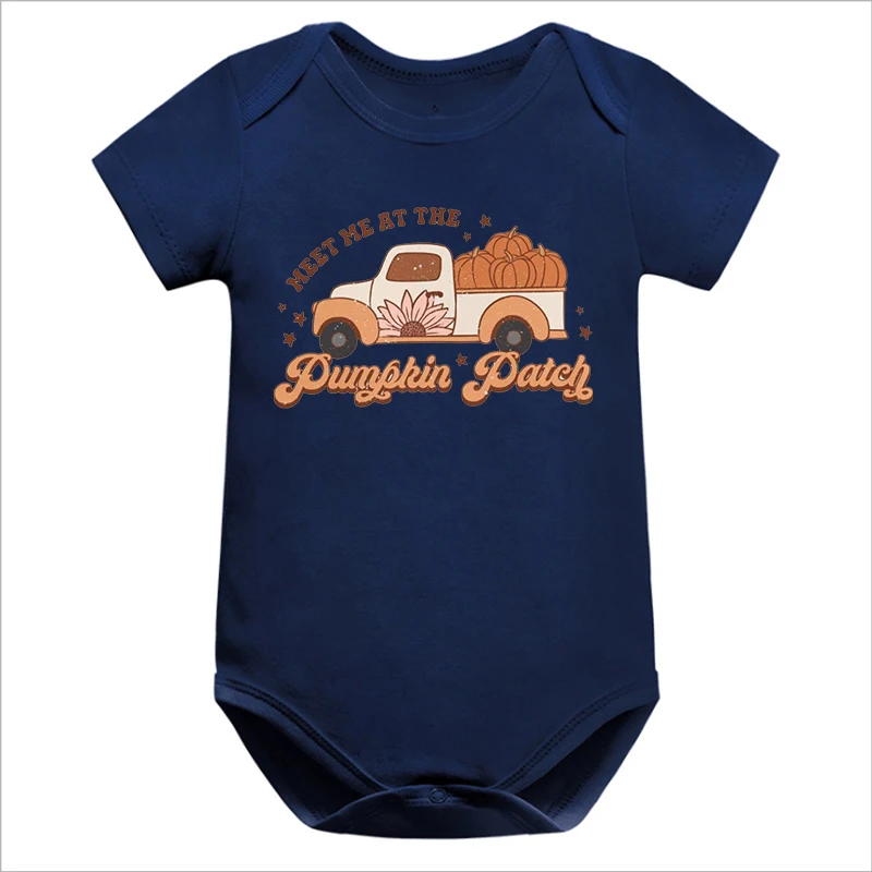 Meet Me At The Pumpkin Patch Newborn Clothes The Season Bodysuits Pumpkin Patch Baby Boy Onesie Retro Fall Baby Clothes m