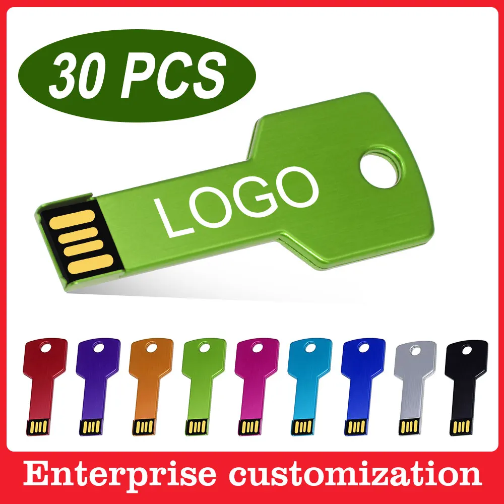 

30 шт. красочный ключ USB-флешка 2,0 128 ГБ флэш-накопитель 4 ГБ 8 ГБ 16 ГБ 32 ГБ с гравировкой подарков Memory Stick для бизнеса (бесплатный логотип)