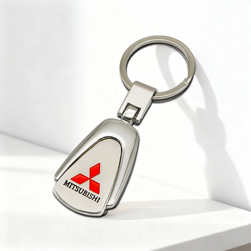Llavero metálico para coche, accesorios para Mitsubishi Ralliart L200 ASX Montero Pajero Eclipse Starion Galant Outlander
