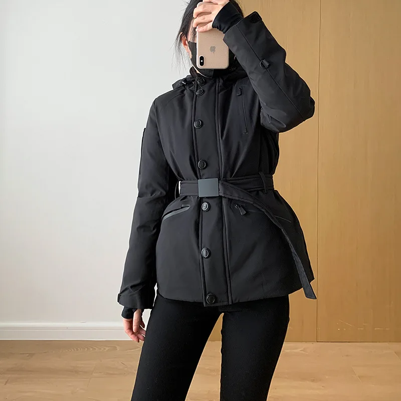 2024 Fashion Winter New Women's Work Clothes Down Jacket Loose Commuter Windproof Waterproof White Duck Down Jacket