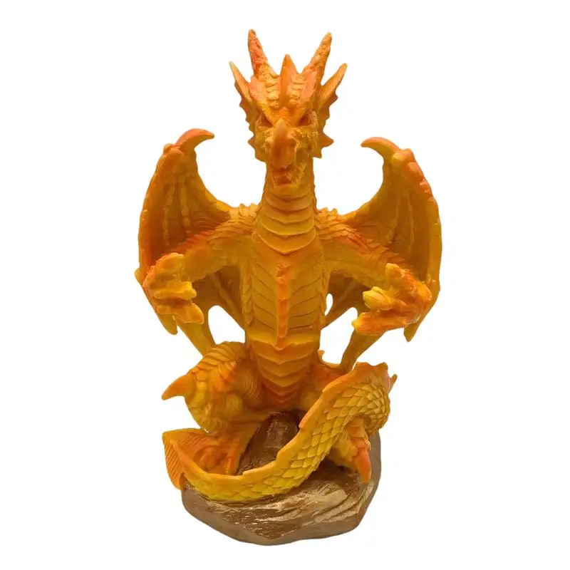 

Dragon Sculpture Decor Resin Mythical Dinosaur Sculpture Gothic Style Dragon Statue Ornament Realistic Dragon Statue Ornament